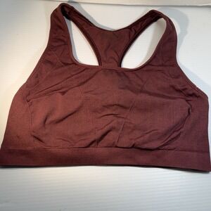 Lucy Racerback Non Padded Sports Bra Medium Impact Maroon Women's Size Large